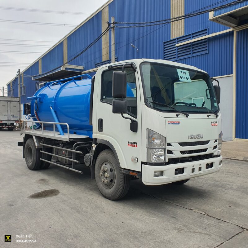 Xe Isuzu hút chất thải 5 khối
