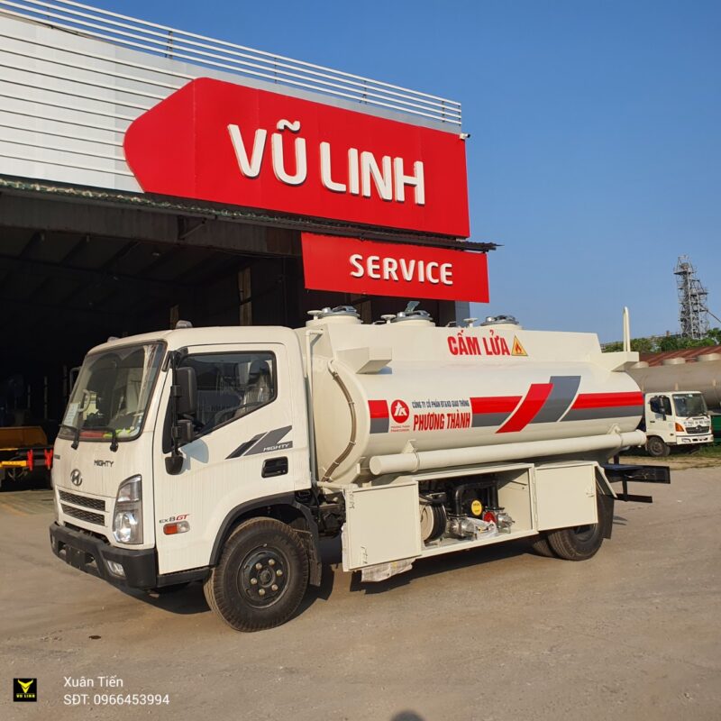 Xe bồn chở xăng dầu Hyundai 8.5 khối cấp lẻ nội bộ
